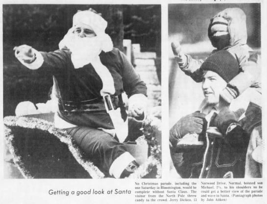 Getting a good look at Santa